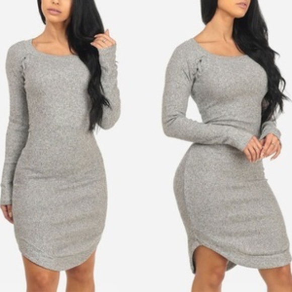 Derek Heart Dresses & Skirts - Women's Ribbed Bodycon Sweater Dress